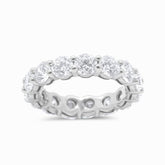 14K White Gold Round Diamond Eternity Band (4.60 ct)